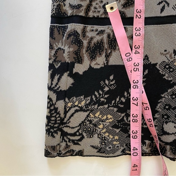 Kenzo || Jungle Floral Stripe Knit Dress Black Medium - Picture 8 of 9